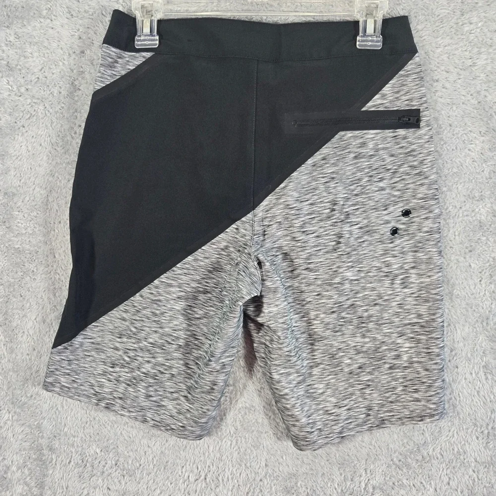 American Eagle Mens XS Board Shorts Grey Black Colorblock Space Dye Swim Trunks